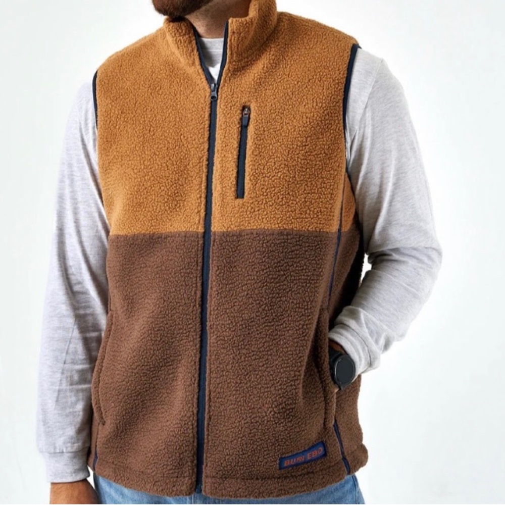 Burlebo Multi Brown Montana Vest NWT